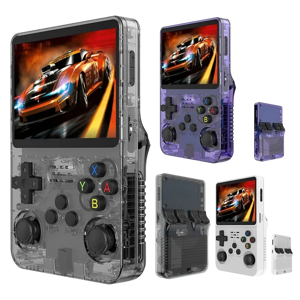 Console de jeu vidéo portable rétro R36S Système Linux Écran IPS de 3.5 pouces Pro Lecteur vidéo de poche portable Jeux de 64 Go