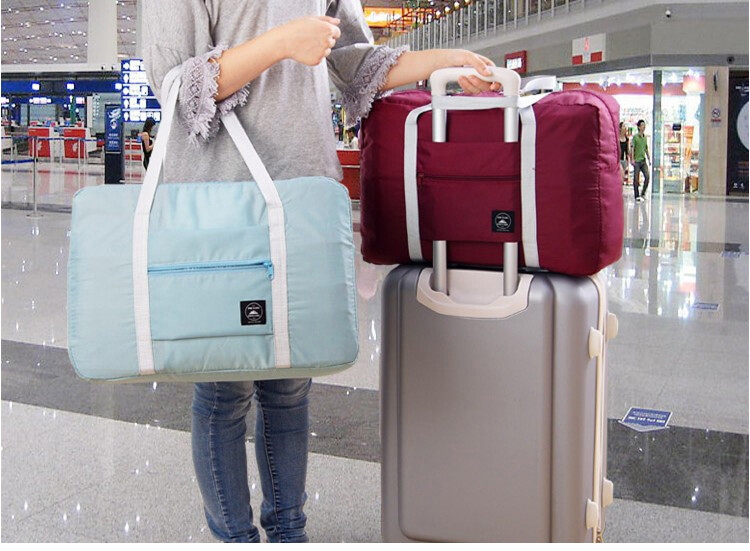 2018 new nylon foldable travel bag uni Large Capacity Bag Luggage Women WaterProof Handbags men travel bags  2