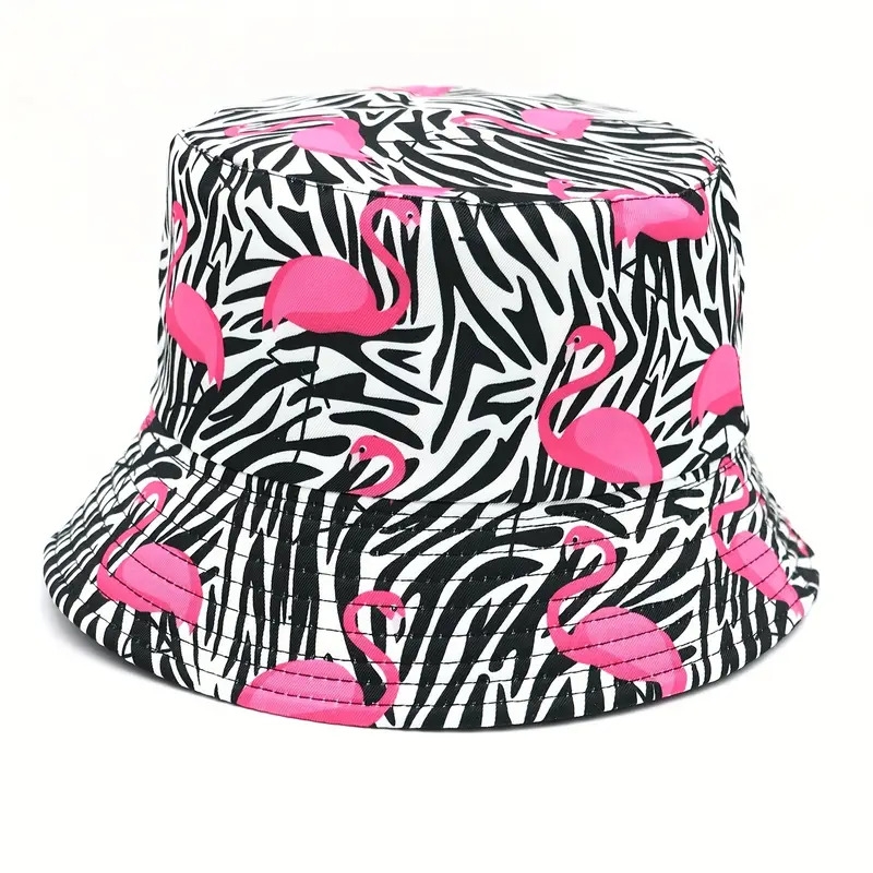 1 chapeau   reversible       polyester t te coupe   e   pour   rieur avec des designs de feuilles roses et   vibrantes v tements     et blanc 11