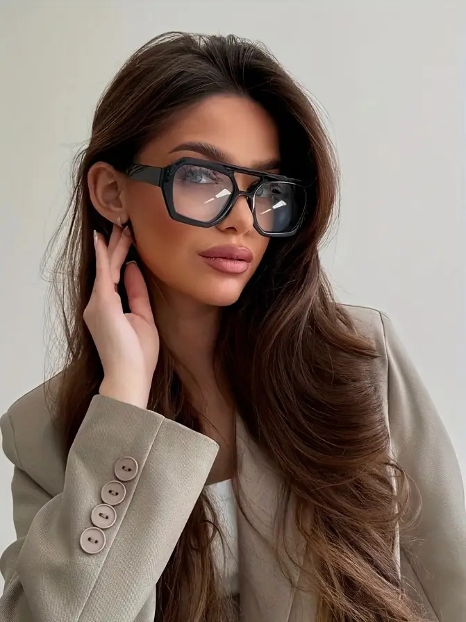 verres à monture noire pour femmes - lunettes quotidiennes minimalistes avec confort , polyvalentes pour styles décontractés et , accessoire non-électronique, lunettes de mode, détails 1