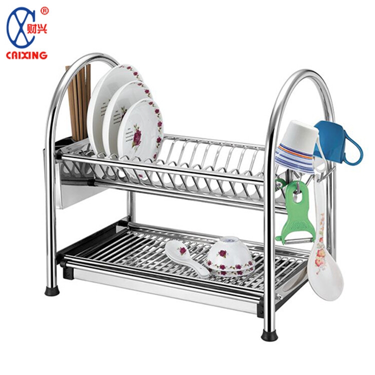 Égouttoir à vaisselle en acier inoxydable, 2 niveaux, égouttoir, offre spéciale