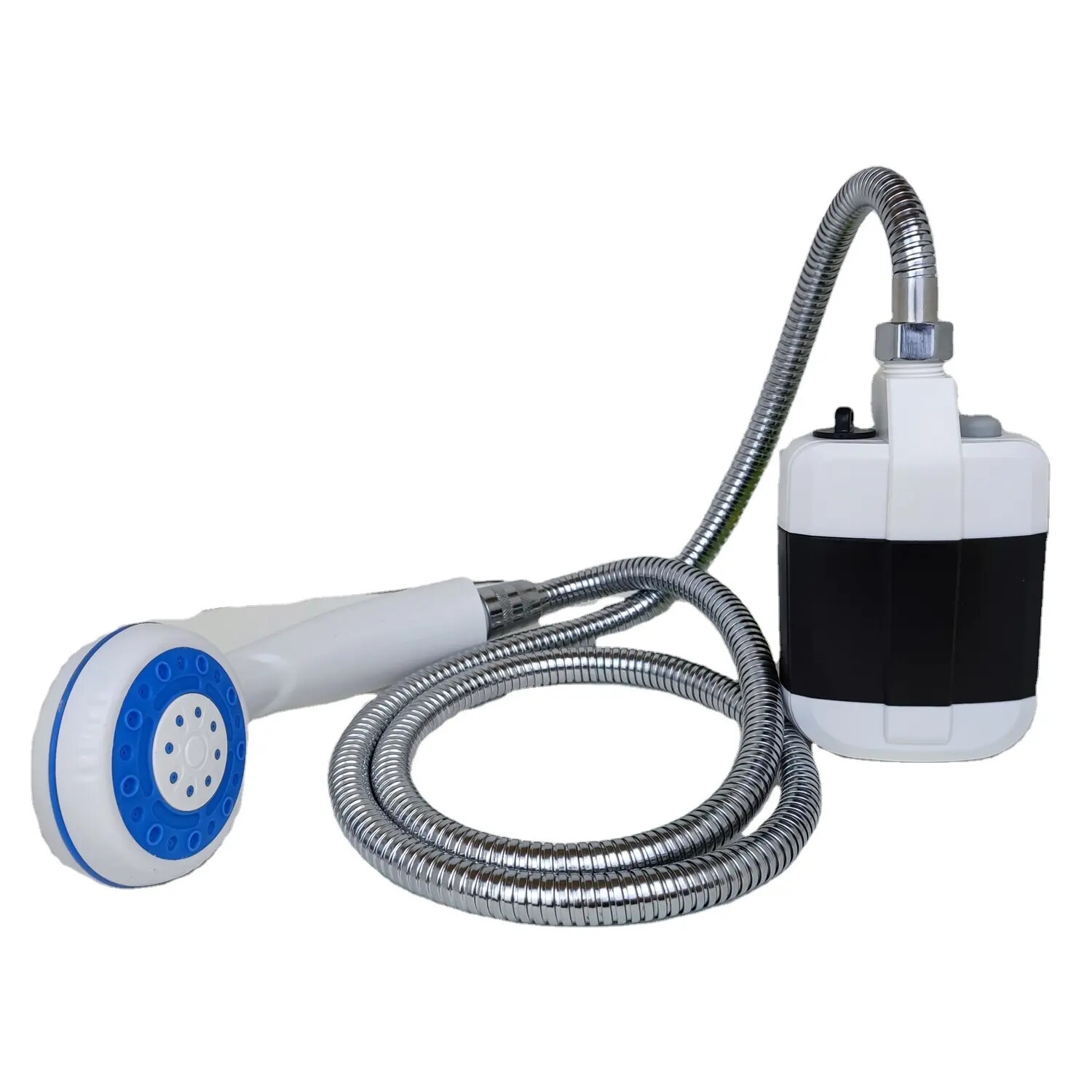 Douche de camping rechargeable par USB Pommeau de douche portable pour l'extérieur Pompe de bain 3.7V 4,9 pieds pour la plage, la plage, les voyages et la randonnée