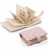 Vlando Travel Jewelry Organizer Case,Gifts for Women,Portable Jewelry Storage Book Ring Binder wi...