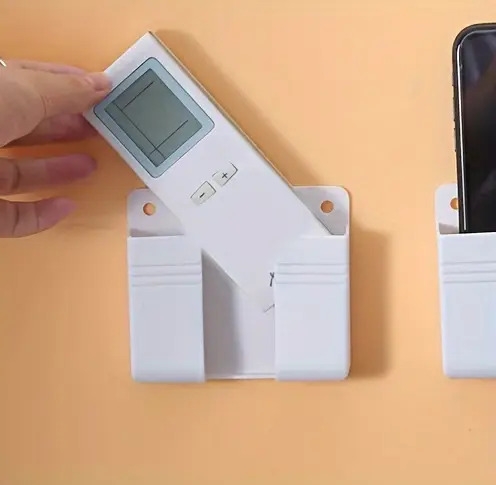 organisateur mural   pour téléphone,   & télécommandes de climatiseur - pas délectricité  , idéal pour le rangement de salle de bain détails 1