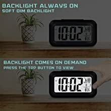 Réveil de bureau lumineux intelligent pour chambre