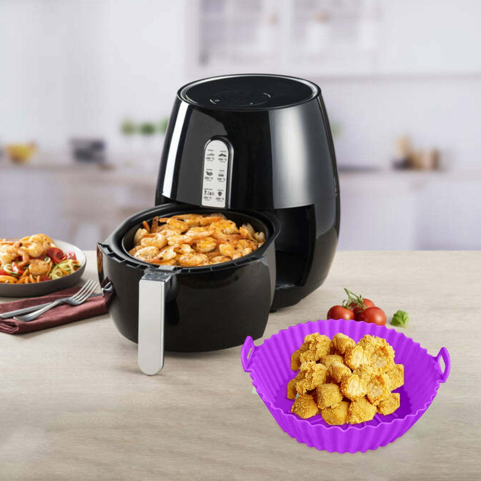 Détails du Moule en Silicone pour friteuse à air et four, Panier  Réutilisable Air Fryer