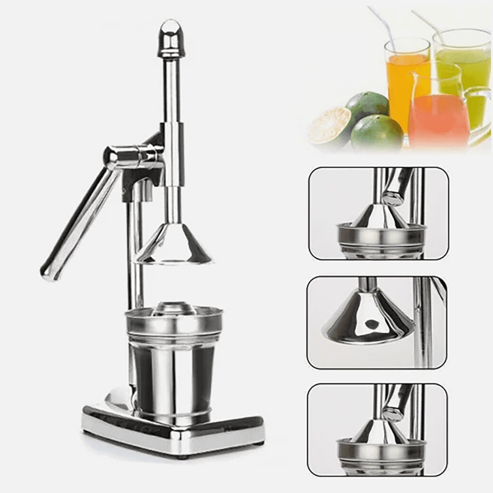 Manual Citrus Juicer - Hand Press Lemon Orange Squeezer for Fresh Juice, Heavy Duty Stainless Steel Fruit Press with Non-Slip Base - Easy Clean Kitchen Juicer .