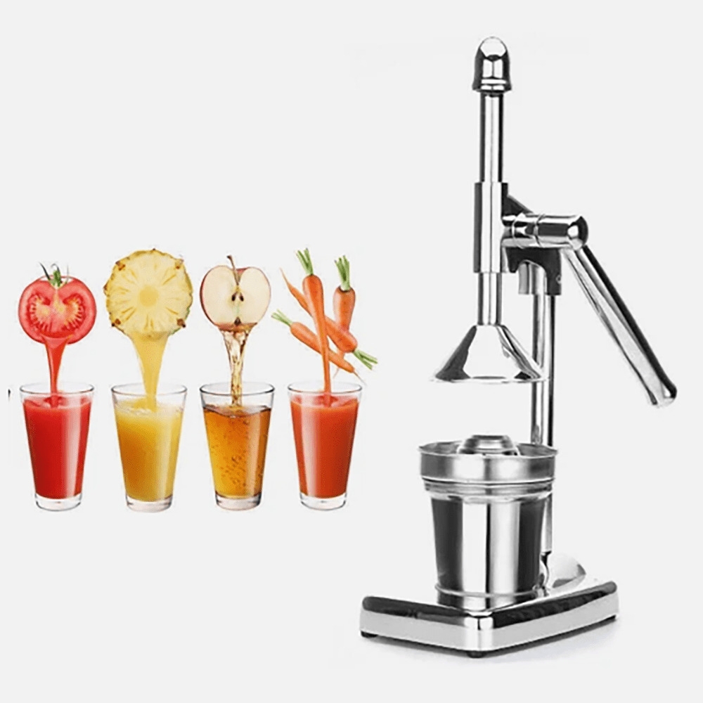 Manual Citrus Juicer - Hand Press Lemon Orange Squeezer for Fresh Juice, Heavy Duty Stainless Steel Fruit Press with Non-Slip Base - Easy Clean Kitchen Juicer .