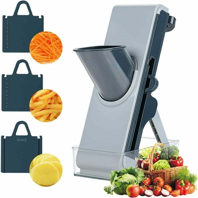 Kitchen Mandolins 4 in 1 Manual Vegetable Slicer Multifunction Cheese Grater Set with Adjustable Sta