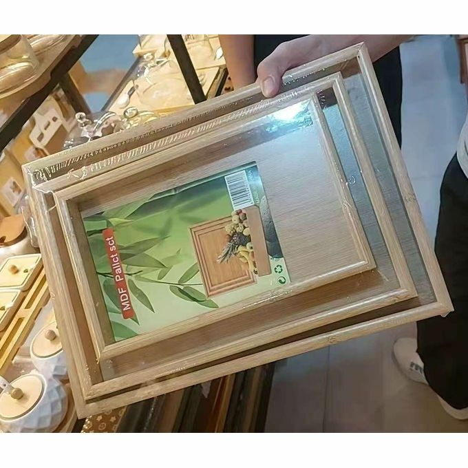 product_image_name-Generic-Multi-functional Bamboo Food storage/ SERVING Trays - 3 pieces -1