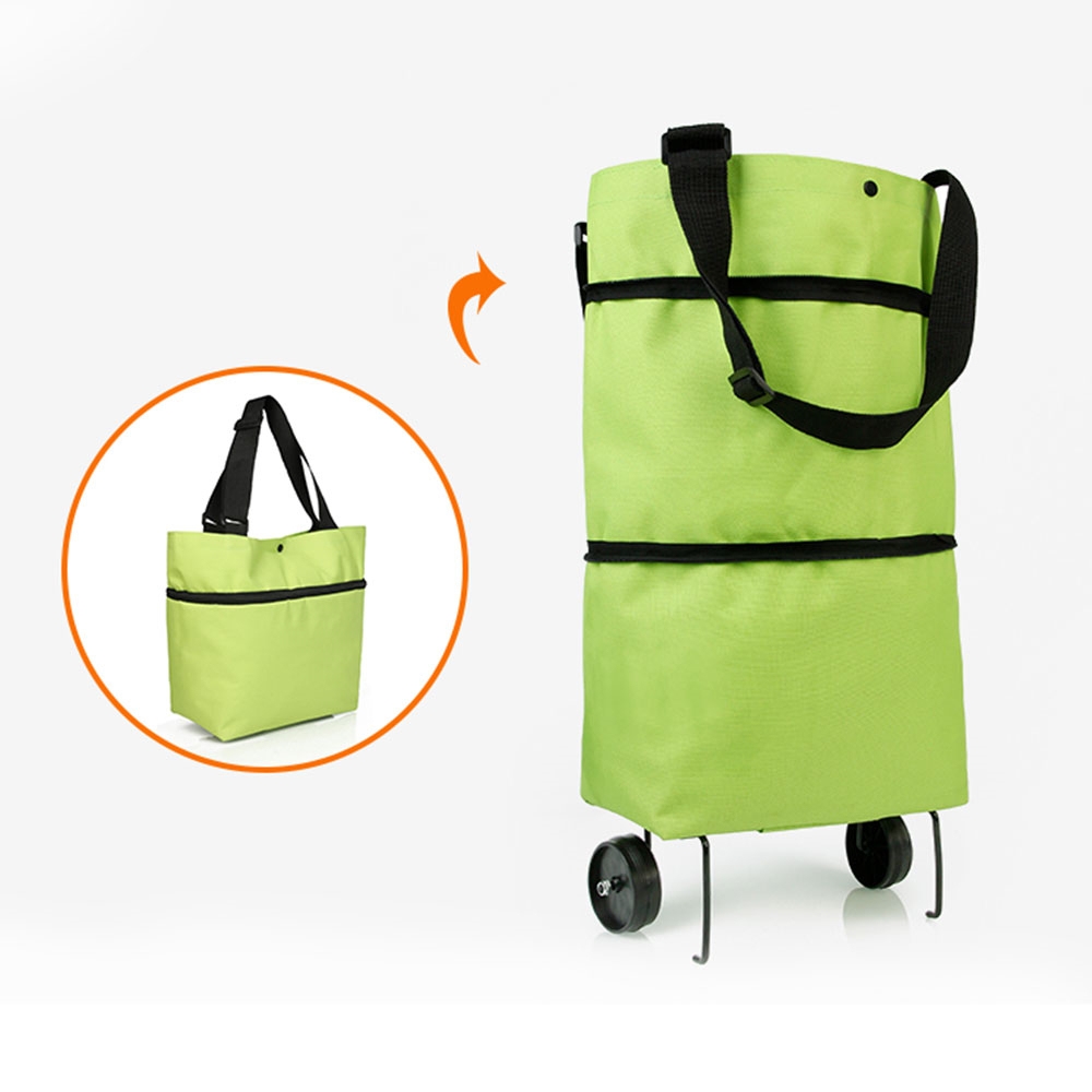 Generic Sac de courses pliable avec roulettes, chariot ?� roulettes portable, multifonction 30L ?� 