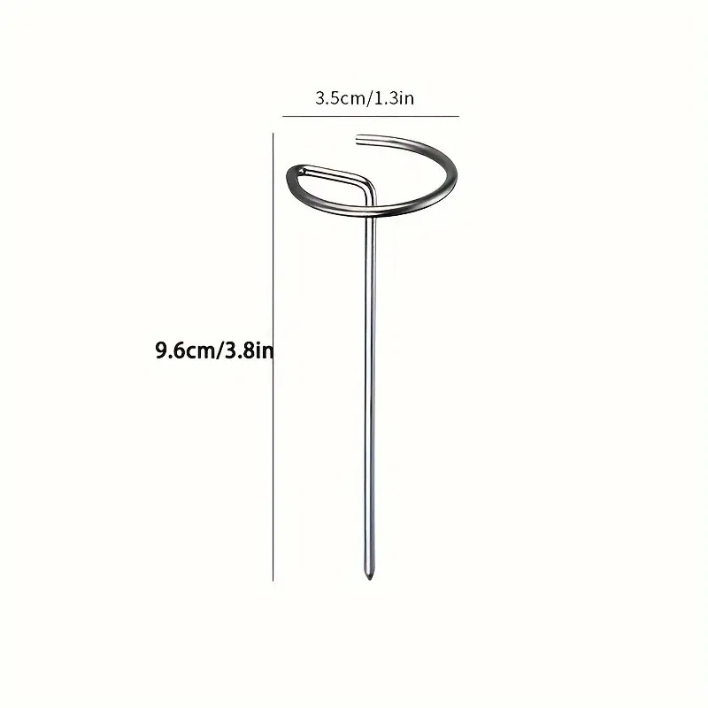 lot de 10 brochettes en acier inoxydable pour air fryer et four, bâtonnets de kebab en alimentaire épais, brochettes de rôtissage vertical pour barbecue, aiguille de gril pour la cuisson dans un air fryer détails 2