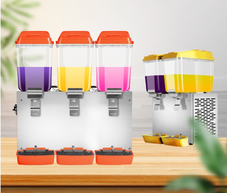 Distributeur de jus commercial deux réservoirs boisson chaude et froide électrique nouveau en 2024 la température peut être contrôlée