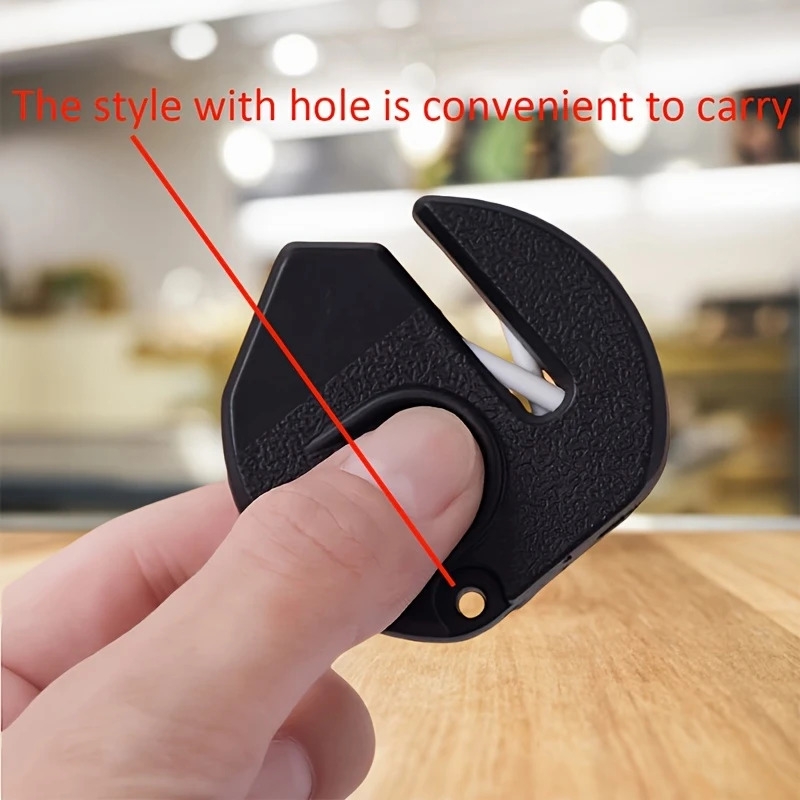 1 pièce, 2 pièces, aiguiseur de couteaux en céramique, aiguiseur de couteaux  ,   à aiguiser pour couteau dextérieur, facile à transporter, outils daiguillage de couteaux en céramique haute qualité et résistants à lusure,     ou lextérieur détails 4