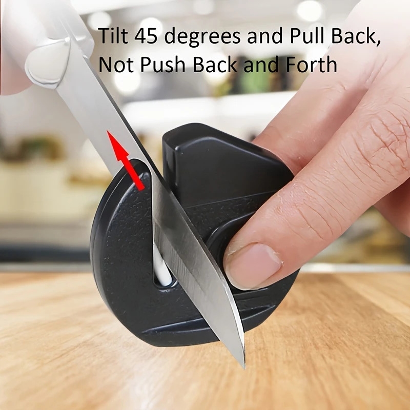 1 pièce, 2 pièces, aiguiseur de couteaux en céramique, aiguiseur de couteaux  ,   à aiguiser pour couteau dextérieur, facile à transporter, outils daiguillage de couteaux en céramique haute qualité et résistants à lusure,     ou lextérieur détails 2