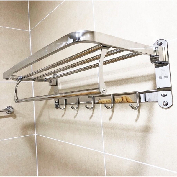 Étagère Salle De Bain , Cuisine Avec 5 Crochets