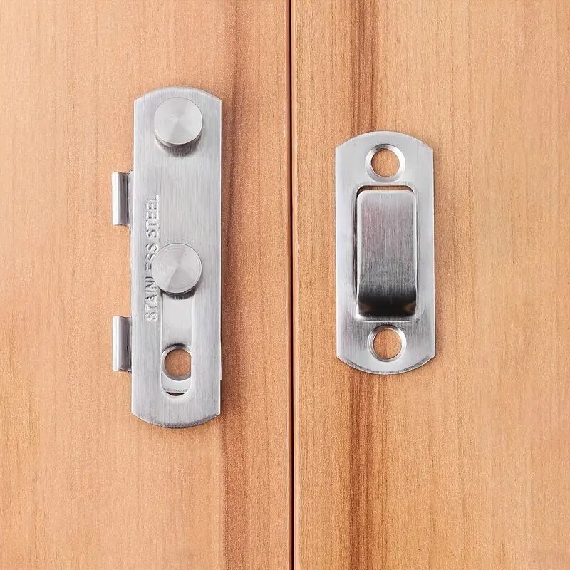 de porte en acier inoxydable de 3 pouces - branchement & pivotement à ° pour sécurité - parfait pour portes de , clôtures pour animaux, & plus - durable, installation facile, solution de mini-serrure détails 6