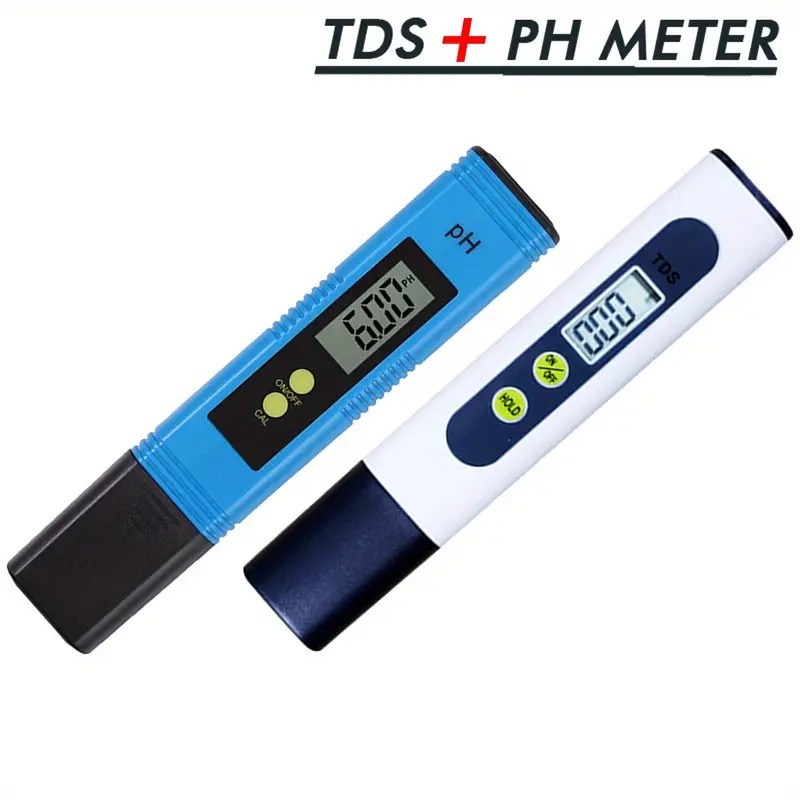 digital ph meter and tds tester for aquariums pools and spas premium water quality monitor for fish plastic material easy to read lcd display details 0
