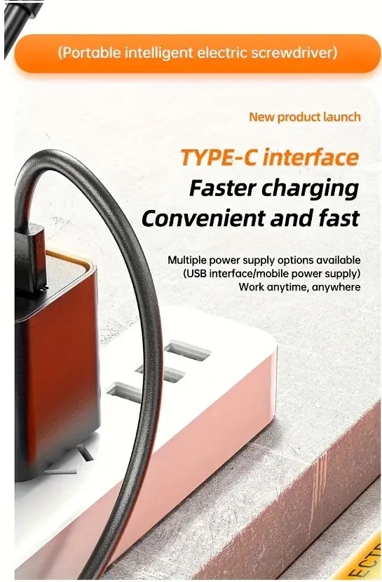 kit de tournevis électrique - silencieux, , rechargeable avec couple , kit doutils multifonctionnel portable 46-en-1 pour détails 6