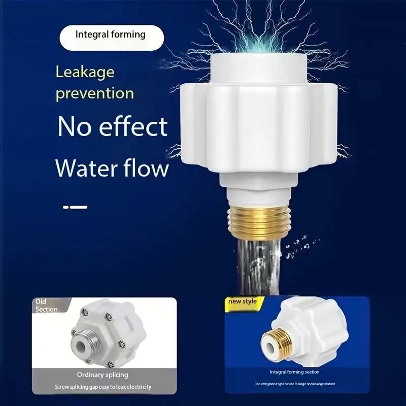 connecteur universel mural anti-électricité pour chauffe-eau, joint de sécurité étanche en plastique, avec   intégrée pour une   électrique améliorée, pour accessoire de prévention du contact externe du chauffe-eau électrique détails 1