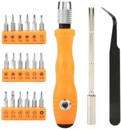 Gilhot SW-610 21 in 1 Screwdriver Bits Set Professional Screwdriver Multi-Function Magnetic Repair Tool Kit Compatible with iPhone/Ipad/Android/Computer/Laptop/Computer etc Standard Screwdriver Set