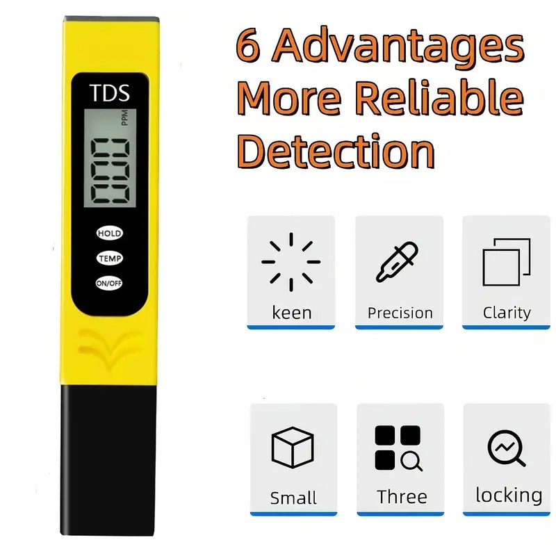 tds water quality testing pen with large display 0 01 ph   battery powered non rechargeable ideal for industrial use measurement range of 0 14 water quality testing instruments details 3