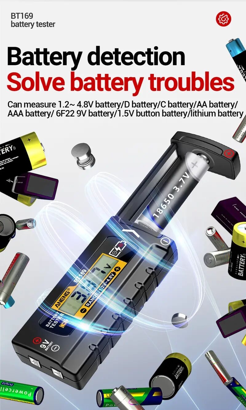   bt169   de batterie écran de visualisation numérique   multiples pas de   requise portable abs plastic   outils   batterie Détails du produit 3