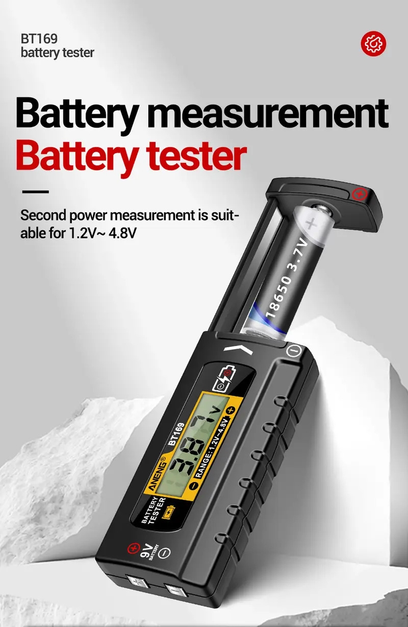   bt169   de batterie écran de visualisation numérique   multiples pas de   requise portable abs plastic   outils   batterie Détails du produit 1