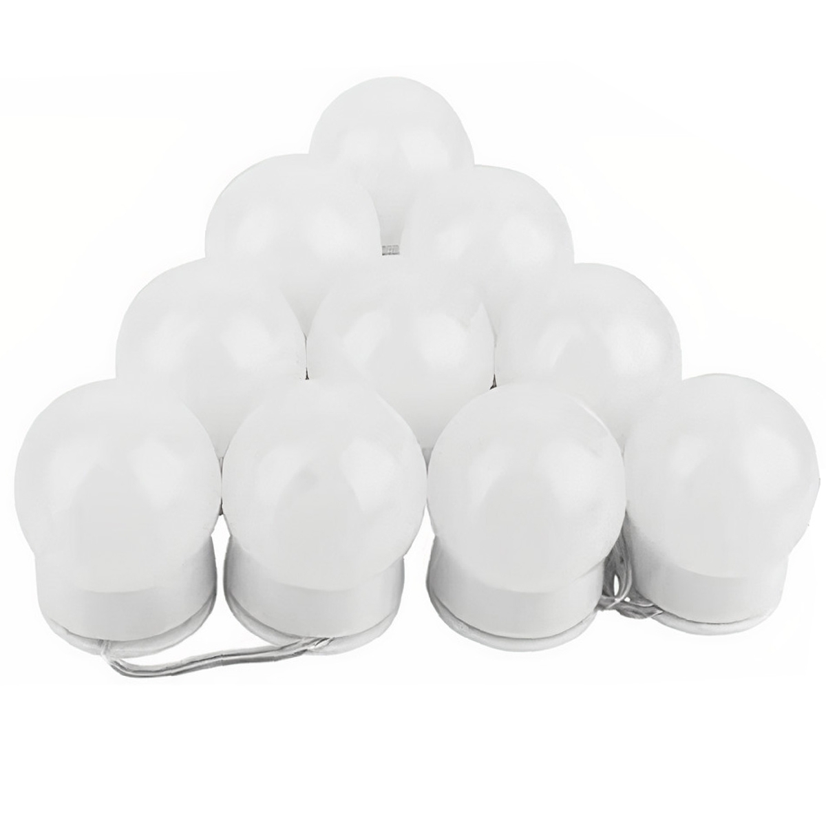 Kit D'éclairage de miroir 10 Ampoulées LED avec ventouse 5M