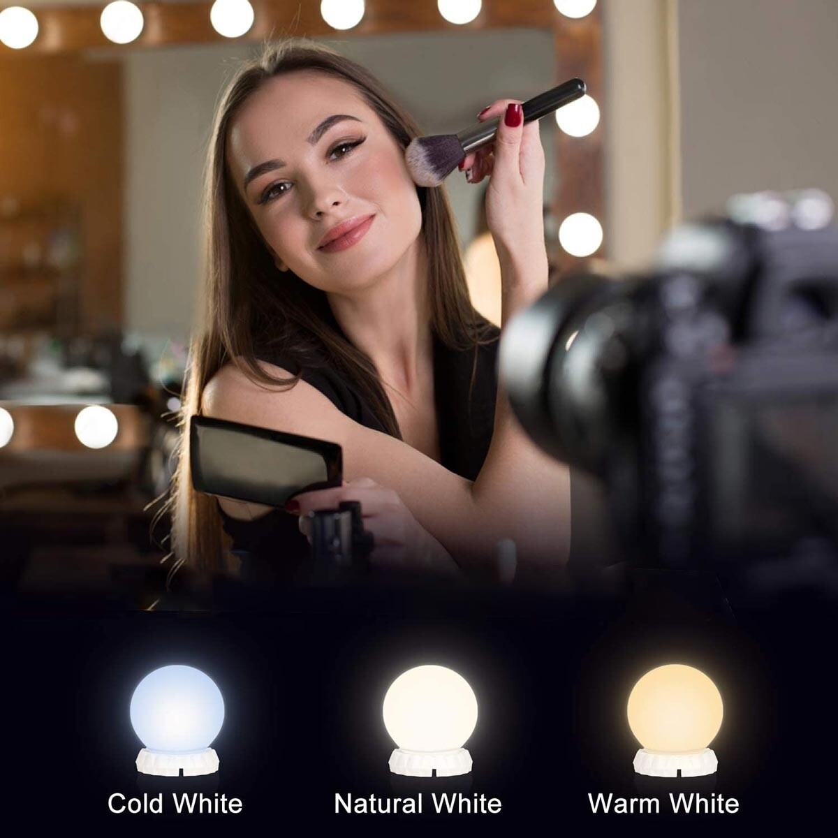 Kit D'éclairage de miroir 10 Ampoulées LED avec ventouse 5M