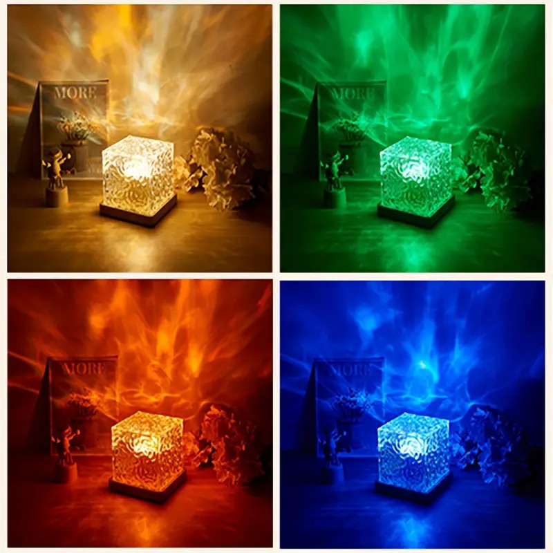 1 projecteur dondulation deau/vague docéan, projecteur de veilleuse avec télécommande couleurs multicolores RVB modes déclairage LED décorations murales lampe pour adultes chambre salon décorations de fête détails 5