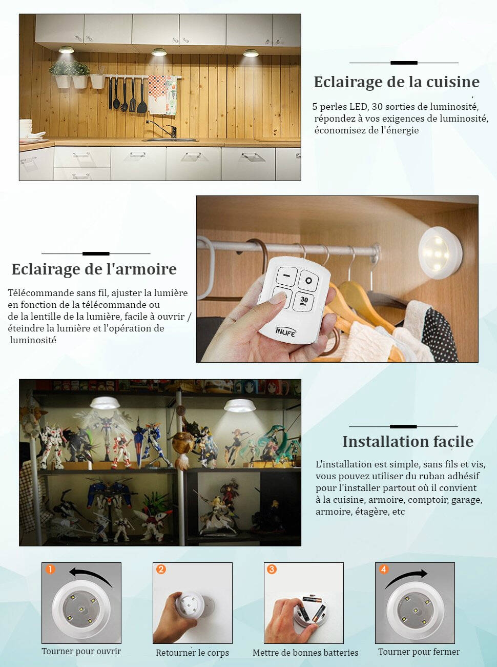 Lampe led avec telecommande Chez Gift.Ma Boutique des cadeaux aux meilleurs prix en ligne au Maroc