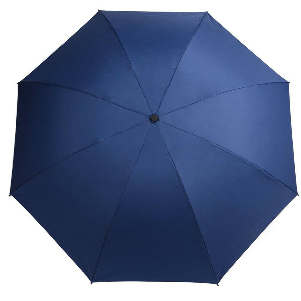 Ombrelle-parapluie pliant classique bleu marine, fabriqué, anti-choc, anti-balles, 46 pouces