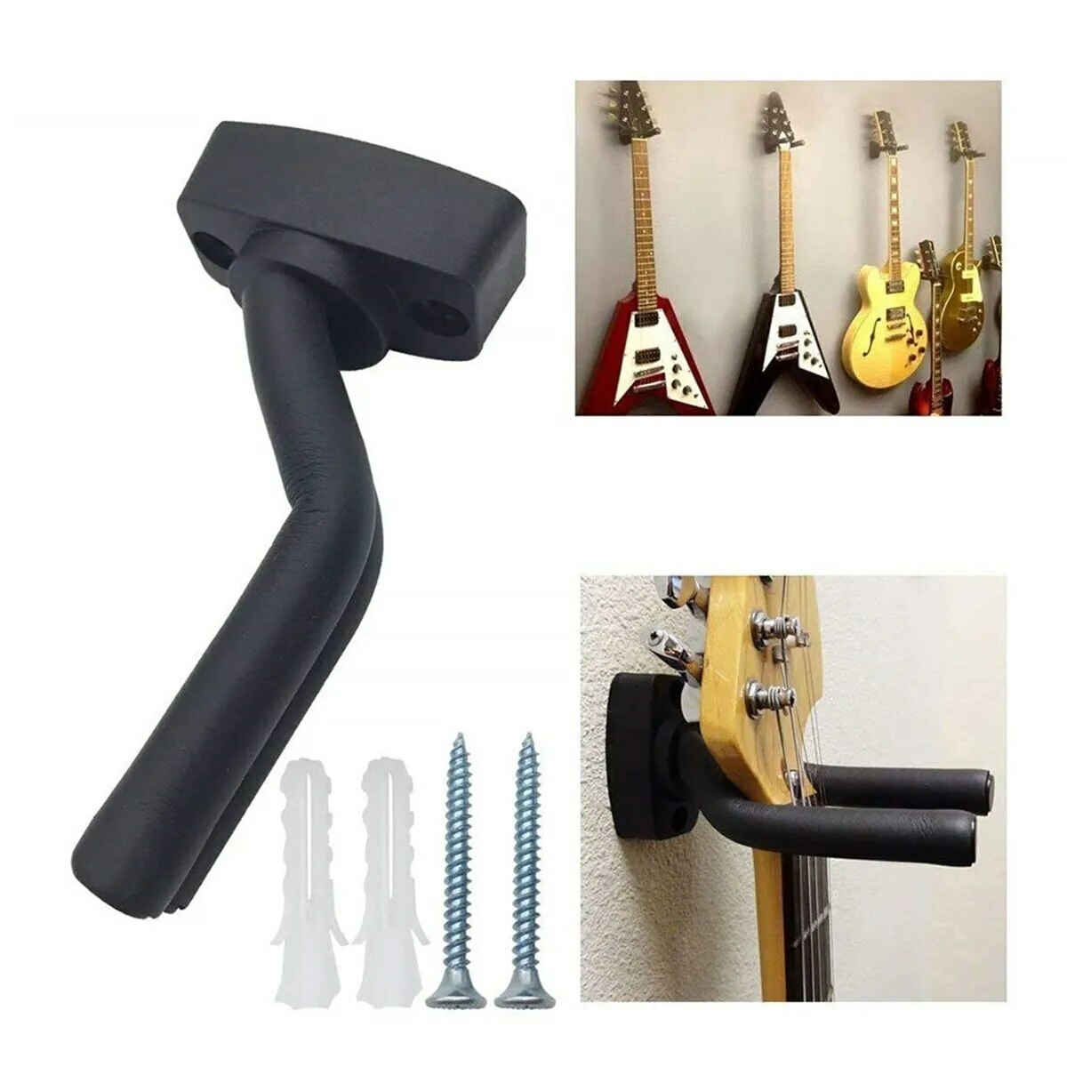 Cintres muraux de guitare Cintre électrique Cintre Ukulélé Wall Mount Hook  Cintre de basse