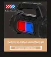 strong light portable emergency light type c rechargeable searchlight for outdoor camping hiking fishing details 2