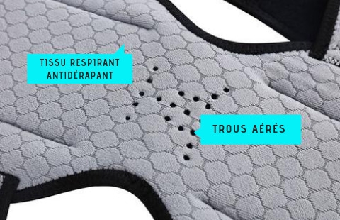 les genouillères de soutien articulaire keepleg power leg laissent respirer la peau