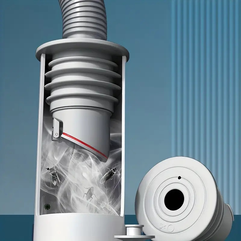 1pc dispositif de prévention des retours dodeurs - joint en silicone et bouchon de vidange, pliable, adapté aux canalisations dégout, éviers de cuisine, lave-linges, aucun , , accessoire pour lave-linge - installation polyvalente - hermétique détails 1