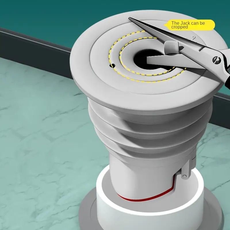 1pc dispositif de prévention des retours dodeurs - joint en silicone et bouchon de vidange, pliable, adapté aux canalisations dégout, éviers de cuisine, lave-linges, aucun , , accessoire pour lave-linge - installation polyvalente - hermétique détails 4