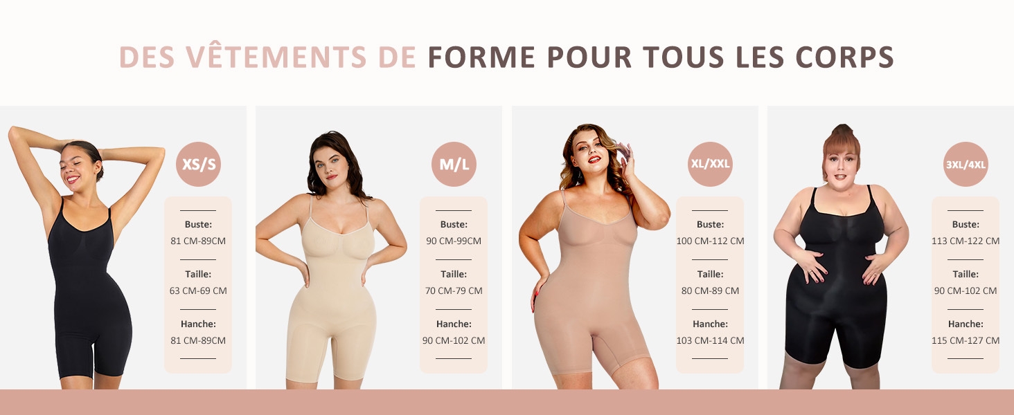 DES VETEMENTS DE FORME POUR TOUS LES CORPS