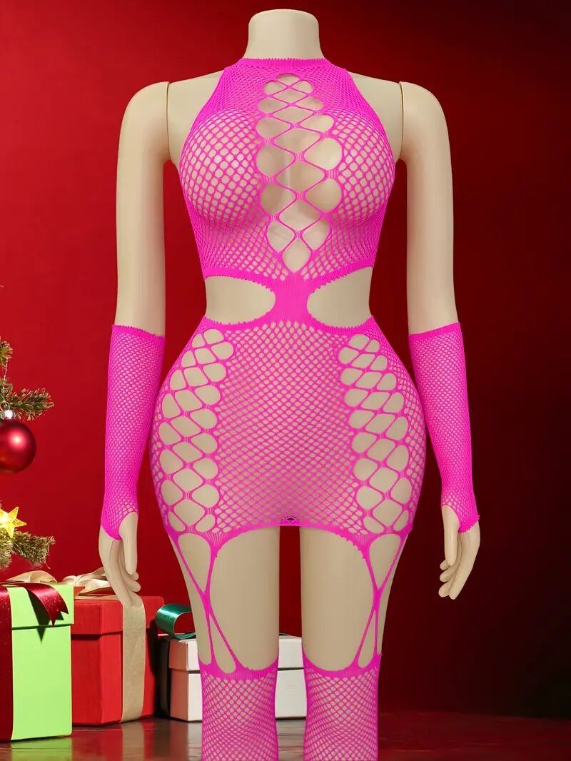 body en résille sexy avec découpes, body en résille sexy avec    , body en résille sexy avec     et ensemble de chaussettes avec manches 0