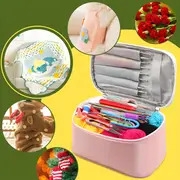 kit de crochet complet de 129 pièces avec fil, crochets, aiguilles & accessoires - inclut sac de rangement pour débutants, couleurs assorties détails 6