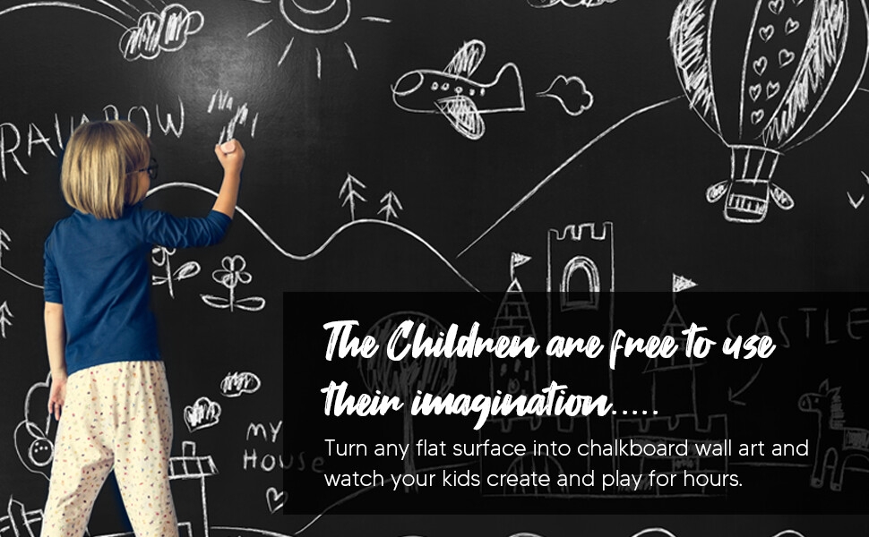 Auto-Adhésif DIY Réutilisable Effatable Amovible Blackboard