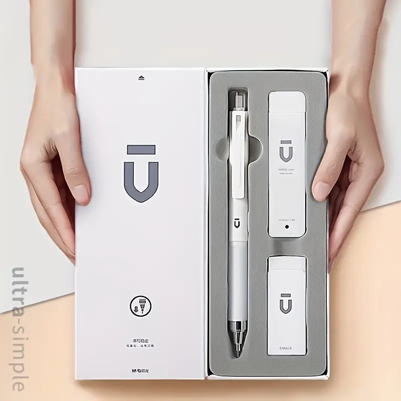 crayon automatique m&g 0.5/0.7mm à centre de gravité bas, crayon dactivité en caoutchouc pour fournitures de bureau détails 1