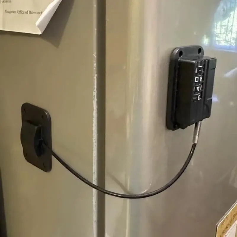 1pc Réfrigérateur Serrure Réfrigérateur Réfrigérateur Congélateur Serrure De Porte Avec Mot De Passe Pour Armoires De Cuisine Et Tiroirs Placards Fenêtres Portes Réfrigérateur Accessoires détails 4