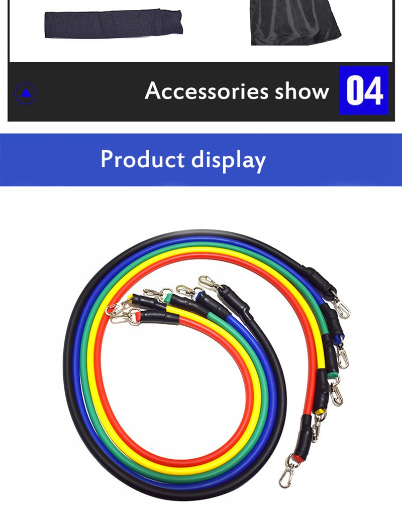 11 PcsSet Latex Resistance Bands Crossfit Training Exercise Yoga Tubes Pull Rope,Rubber Expander Elastic Bands Fitness with Bag (28)