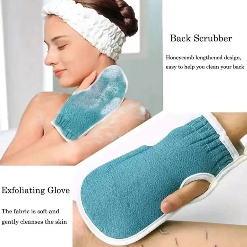 Ensemble de Bain et Douche 3 Pièces: Brosse Exfoliante pour le , Éponge en Maille et Luffa - Nettoyage Profond et Massage de la Peau pour Hommes et Femmes. détails 4