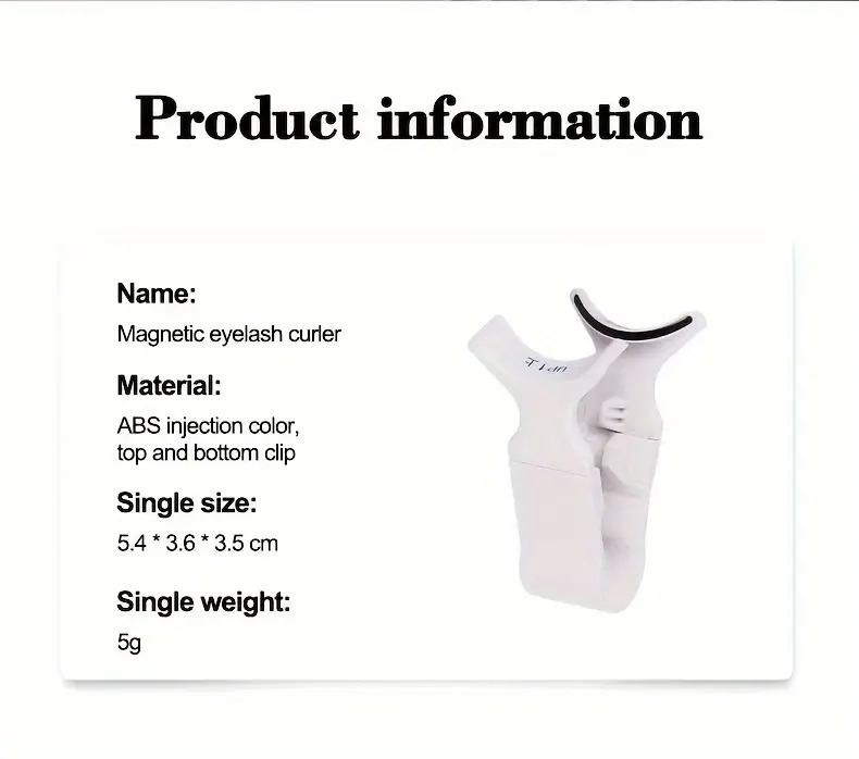Recourbe-cils Magnétique Facile à Utiliser - Design Léger et Portable pour   les Tons de Peau, Matériau ABS Durable détails 1