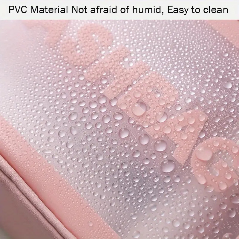 transparent washbag toiletry bag makeup cosmetic bag travel wash bag for women and girls clear makeup bag pvc waterproof large clear travel toiletry organizer bag clear plastic tote bags details 3