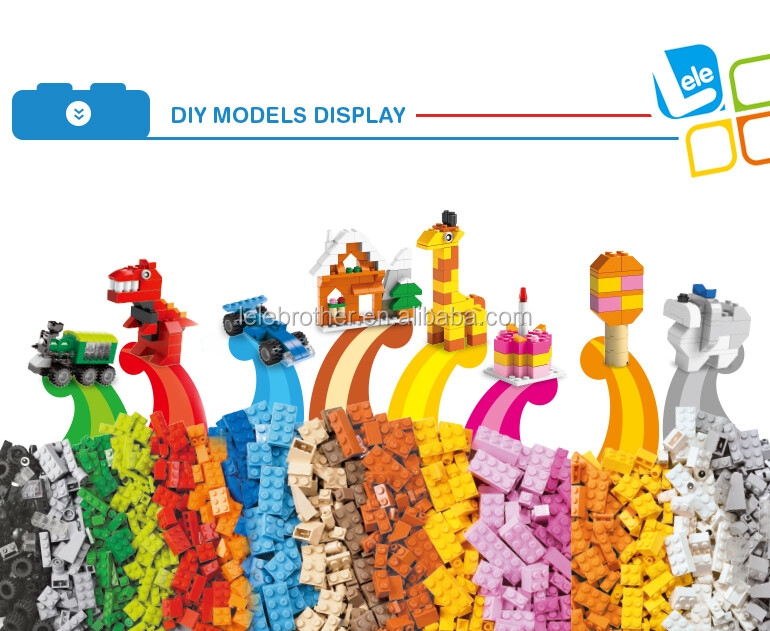 Lele Brother Kids 1000pcs Blocs de construction éducatifs créatifs en vrac