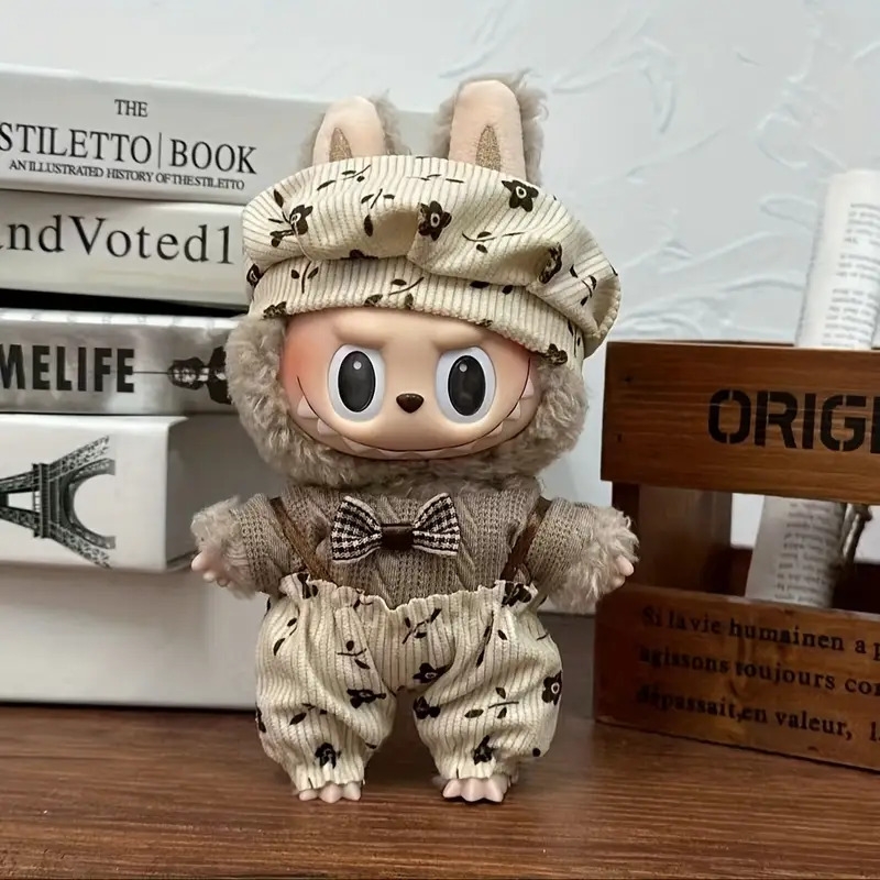 ensemble de vêtements pour poupées miniature labubu 17 cm - accessoires mignons à détails 8